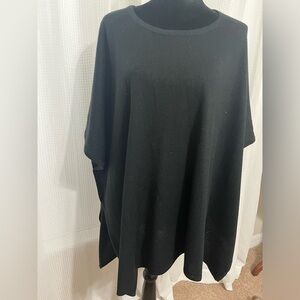 Croft & Barrow Size L/XL Black Knit Poncho - NWT